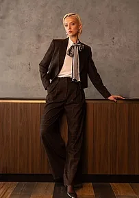 KARIRANE PANTALONE ŠIROKOG KROJA