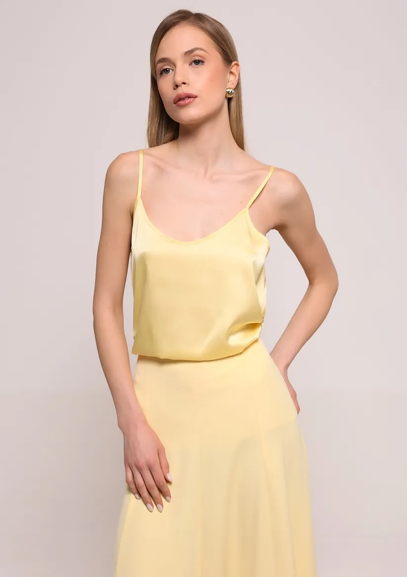 SATENSKA BLUZA NA BRETELE