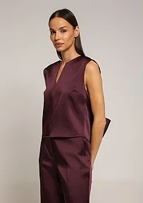 SATENSKI TOP SA MAŠNOM NA LEĐIMA