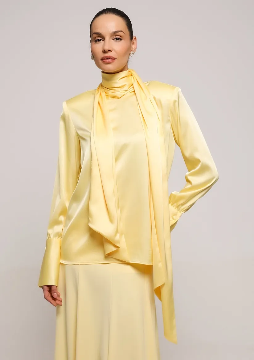 ŽUTA SATENSKA BLUZA