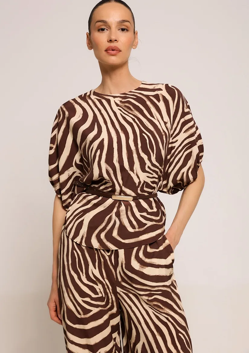VISKOZNA BLUZA SA ANIMAL PRINTOM