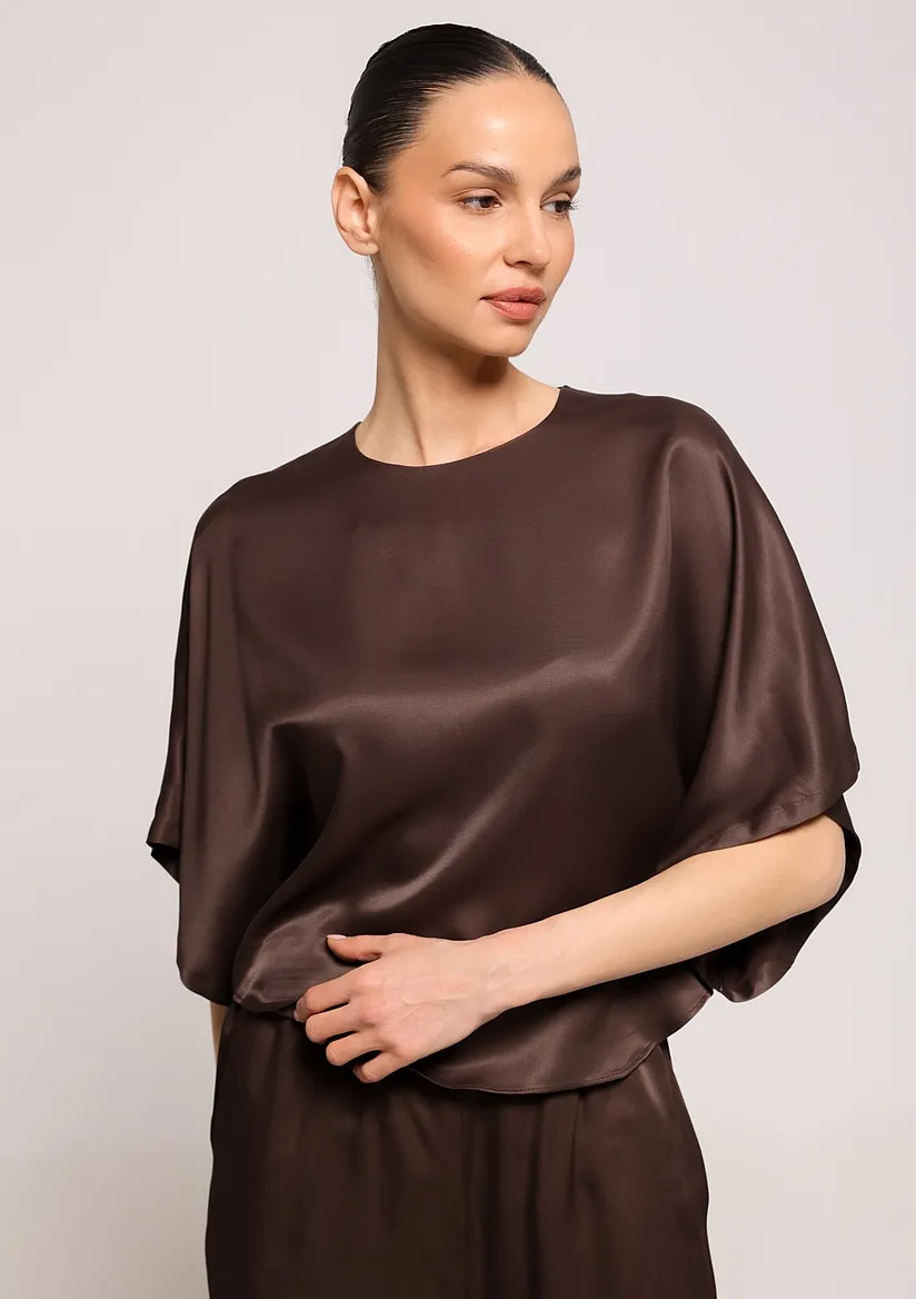 VISKOZNA BRAON BLUZA