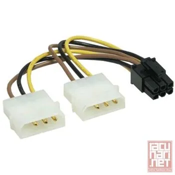 2x molex to 6pin PCI-Express power adapter (Y razdelnik)