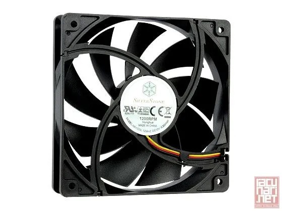 SilverStone FN121-P, FN Series Fan 12cm, 25,15dBA, 9 blades, fixed speed, Black [24]