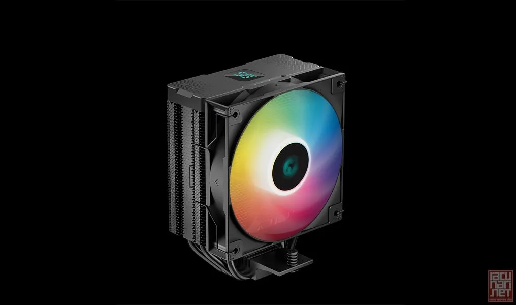 DeepCool AG400 DIGITAL BK ARGB, CPU cooler with status display and ARGB fan, noise up to 31.6db, 1x120mm fan
