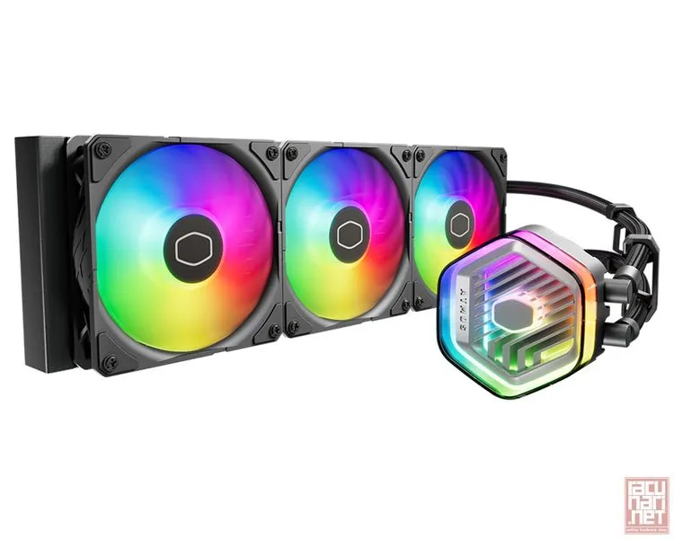 CoolerMaster MasterLiquid 360 Atmos, ARGB, 3x120mm fans, 690-2500rpm, 27.2dBA fans noise, 25dBA pump noise, Alu radiator, Intel LGA1700/1200, AMD AM5/AM4 (MLX-D36M-A25PZ-R1)