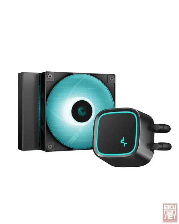 DeepCool LE300 Marrs, liquid CPU cooler with bright Marrs green LED lighting, noise up to 32.9db, 1x120mm fan