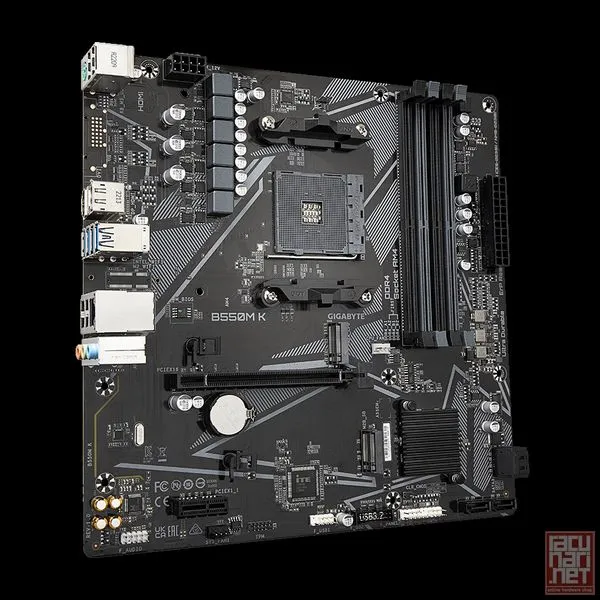 Gigabyte B550M K, AMD B550, 1xPCI-Ex16, 4xDDR4, 2xM.2, HDMI/DP/USB3.2 (Gen1), mATX