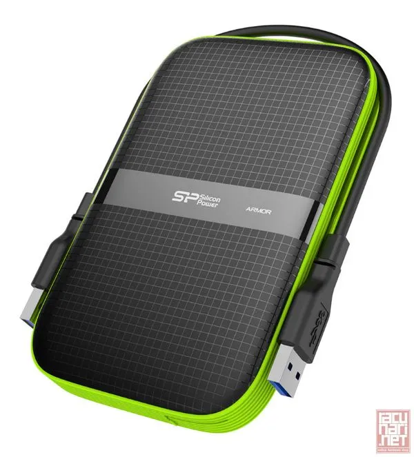 2.5" Silicon Power 1TB Armor A60, External HDD, USB3.2 (Gen1) (SP010TBPHDA60S3K)