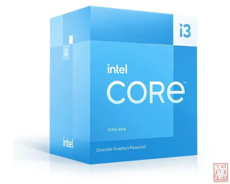 Intel Core i3-13100F, 3.40GHz/4.50GHz turbo, 12MB Smart cache, 5MB L2 cache, 4 cores (8 Threads), NO Graphics