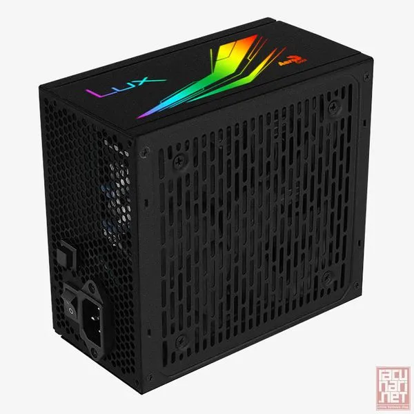 AeroCool LUX RGB 1000M, 1000W, 120mm fan, semi-modular, OPP/OVP/UVP/SCP, 80Plus Gold, Compatible with ARGB (ACPN-VS80AEY.11)