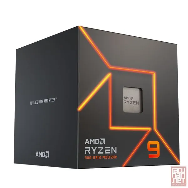 AMD Ryzen 9 7900, 12 Cores (3.7GHz/5.4GHz turbo), 24 Threads, 12MB L2 cashe, 64MB L3 cache, 65W TDP, Radeon Graphics, AMD Wraith Prism cooling