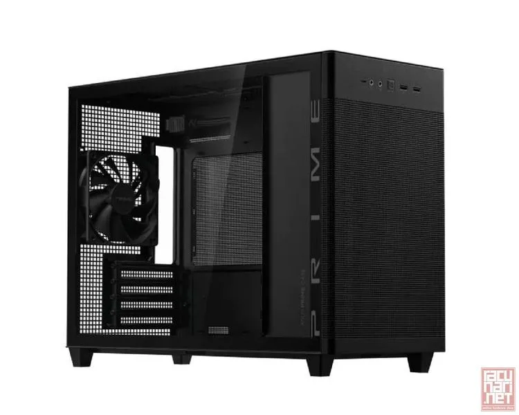 Asus AP201 Prime Tempered glass, MicroATX, noPSU, 1x2.5", 3x2.5"/3.5" Combo Bay, 1x120mm fan, USB Type-C, black