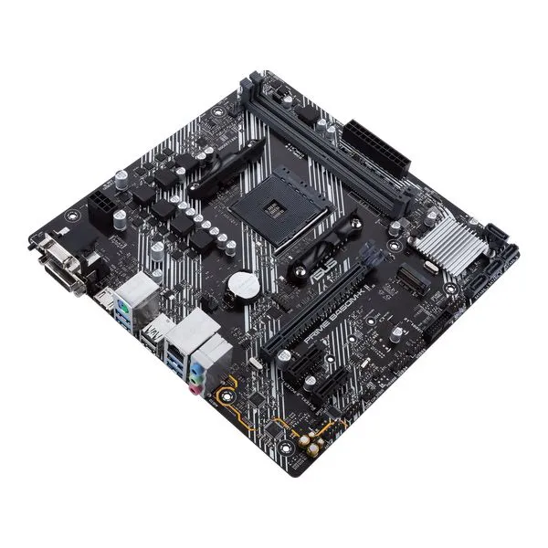 Asus PRIME B450M-K II, AMD B450, PCI-Ex16, 4xDDR4, M.2, VGA/DVI/USB3.2(Gen2), mATX (Socket AM4)