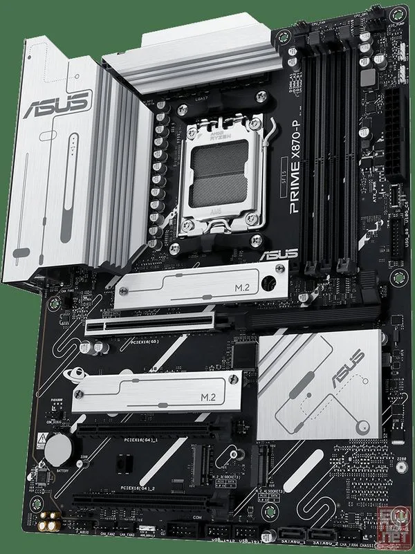 Asus PRIME X870-P, AMD X870, 3xPCI-Ex16, 4xDDR5, 4xM.2, HDMI/USB3.2(Gen2)/USB Type-C, ATX