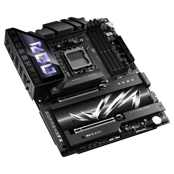 Asus ROG CROSSHAIR X870E HERO, AMD X870, 2xPCI-Ex16, 4xDDR5, 5xM.2, HDMI/USB3.2(Gen2)/USB Type-C/Wi-Fi 7, ATX