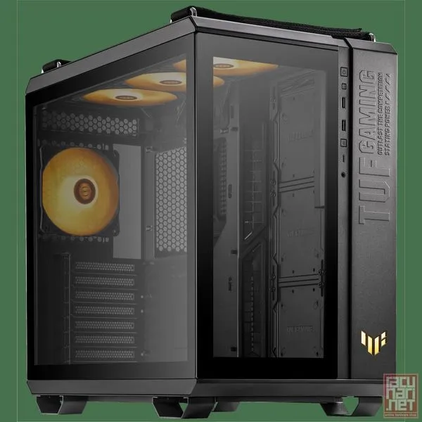 Asus TUF Gaming GT502 PLUS, ATX, no PSU, 4x 120mm ARGB fan + ARGB HUB, 4x 2.5"/3.5" Combo Bay, USB 3.2 Gen2 Type C, black