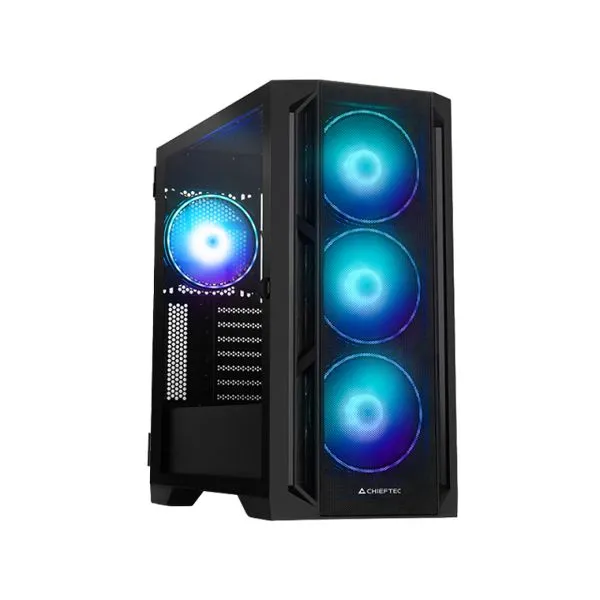 CHIEFTEC GA-01B-L-OP APEX LUMO, 1x3.5", 3x2.5", 4x140mm ARGB fans, Tempered glass side panel
