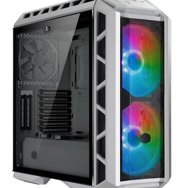 CoolerMaster MasterCase H500P Mesh ARGB, ATX, 2x3.5/2.5" combo, 2x2.5", Front 2x200mm RGB/Rear 1x140mm fan, white (MCM-H500P-WGNN-S01)