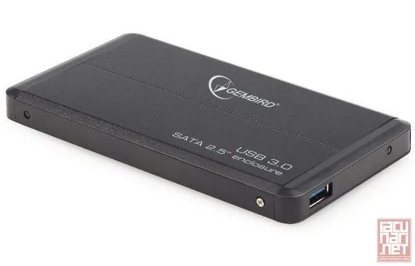 Gembird EE2-U3S-2, External enclosure for 2.5", aluminium, USB3.0, black