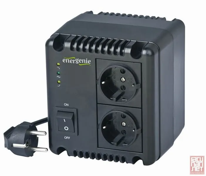 Gembird Energenie EG-AVR-0501, 300W/500VA, Automatic AC voltage regulator and stabilizer, 98% Efficiency, 2xSuko