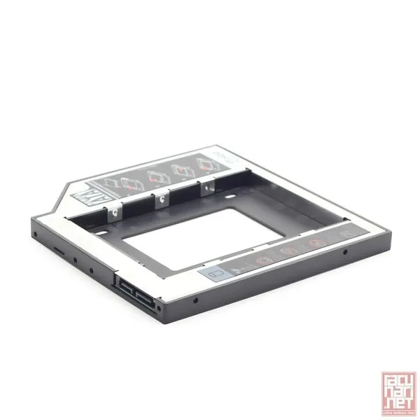 Gembird MF-95-02, Mounting frame, 12mm notebook optical drive slot to 2.5" SATA SSD or HDD