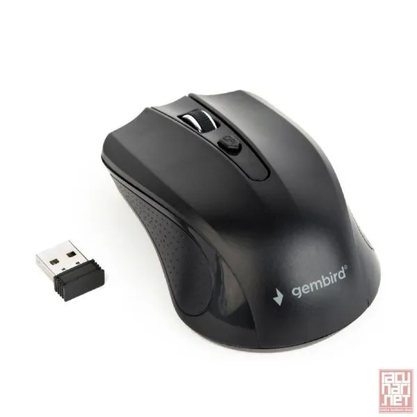 Gembird MUSW-4B-04, Wireless optical mouse, 800-1600dpi, USB Nano-receiver, black