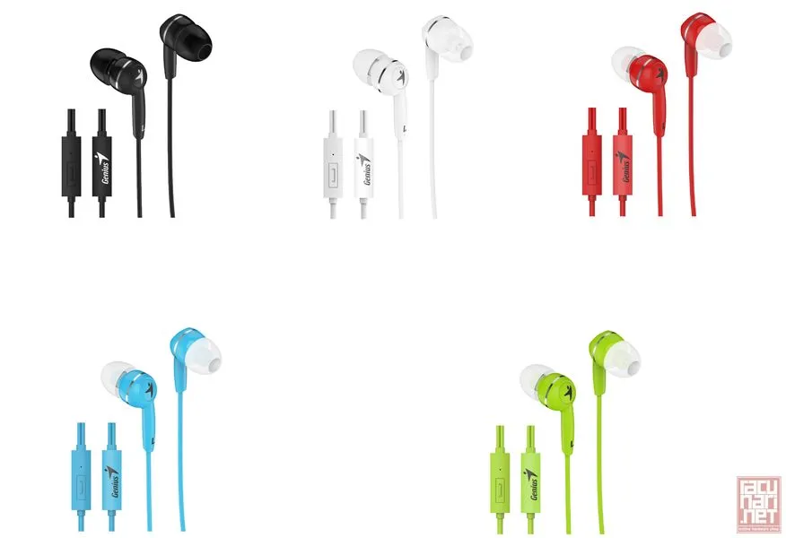 Genius HS-M320, In-Ear Headphones with microphone, black/white/red/blue/green