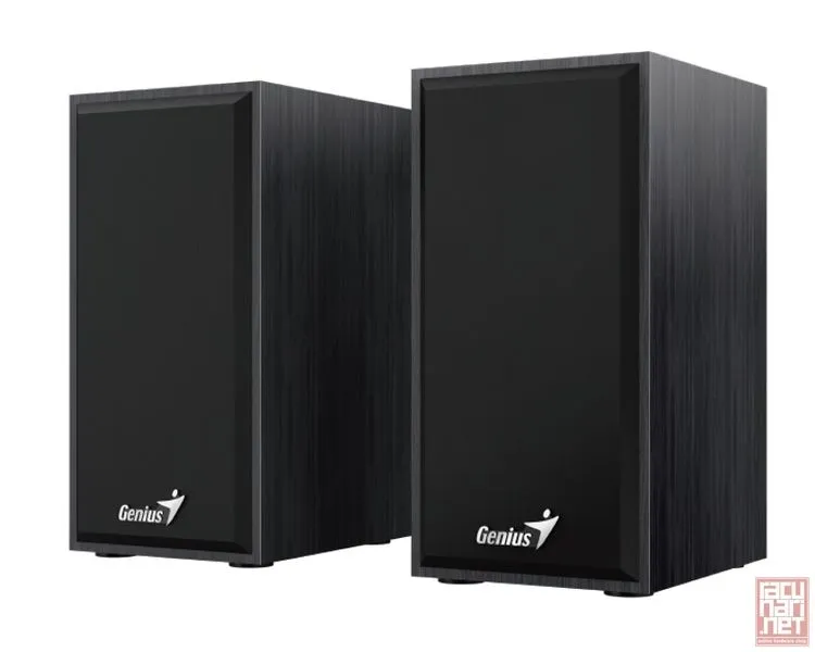 Genius SP-HF180, speaker system 2.0, 6W RMS, USB, 3.5mm, wood, black
