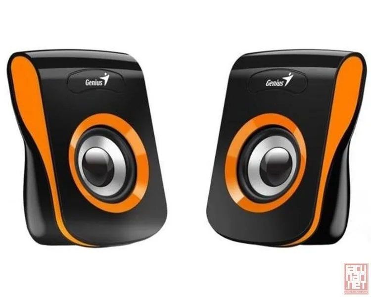 Genius SP-Q180, 2.0 speaker system, 2x3W RMS, USB, black-orange