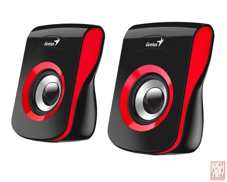 Genius SP-Q180, 2.0 speaker system, 2x3W RMS, USB, black-red