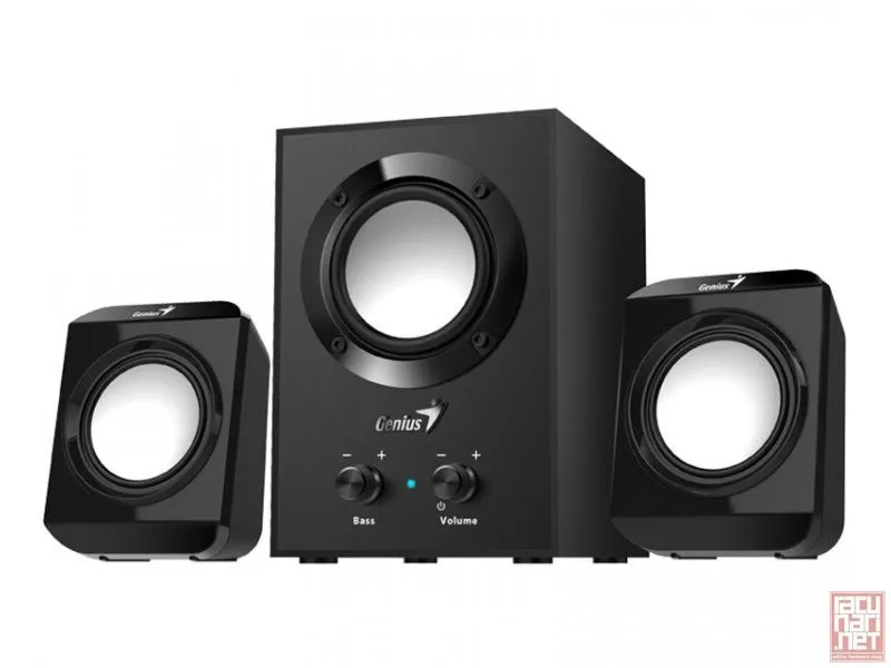 Genius SW-2.1 300, 2.1 speaker system, 10 W (Subwoofer: 5W / Satellites: 2.5 W x2), 3.5mm