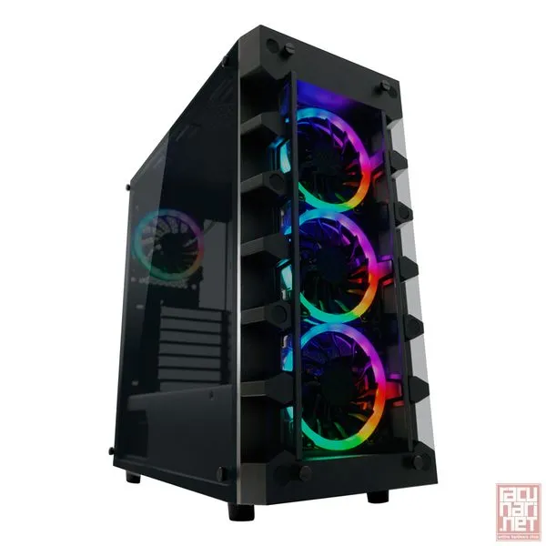 LC POWER Gaming 709B Solar_System_X , ATX, 2x3.5", 2x2.5", 4xRGB Fans, tempered glass side&front panel, Audio/USB3.0