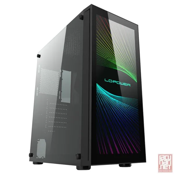 LC POWER Gaming 800B - Interlayer X, ATX, 2x3.5", 3x2.5", tempered glass side and front panel, USB3.0/Type C