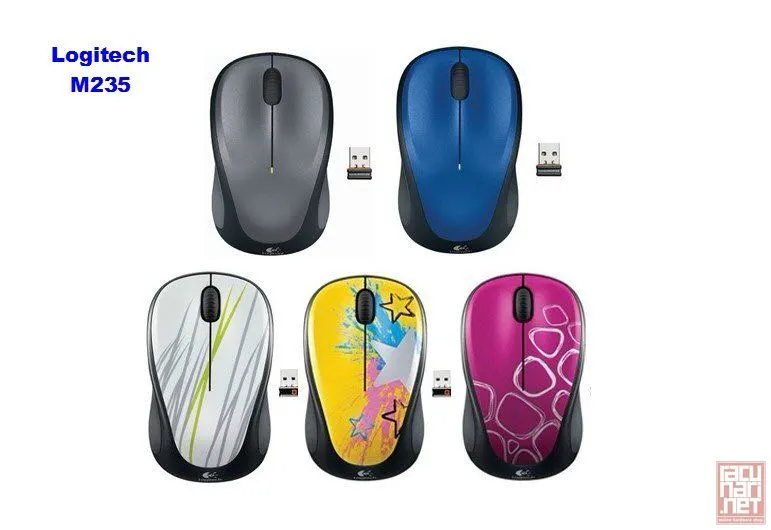 Logitech M235, Wireless Mouse, 1000dpi, red