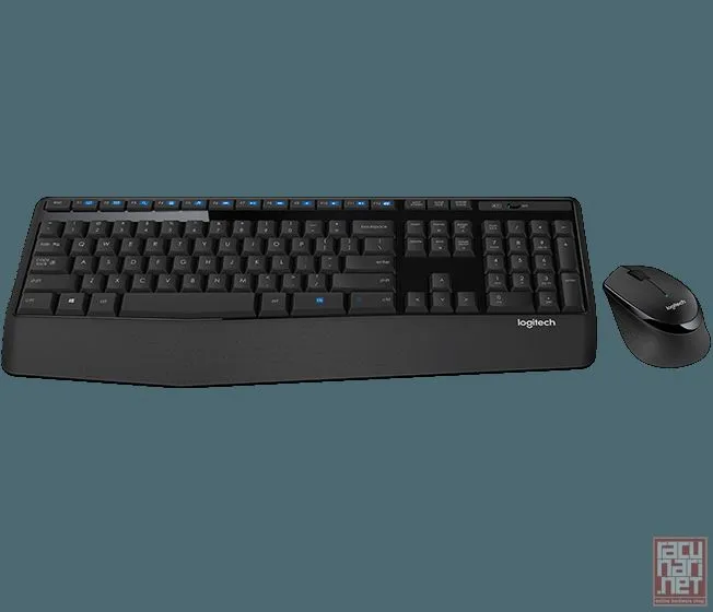 Logitech Wireless Combo MK345, optical mouse, USB receiver, Black, US