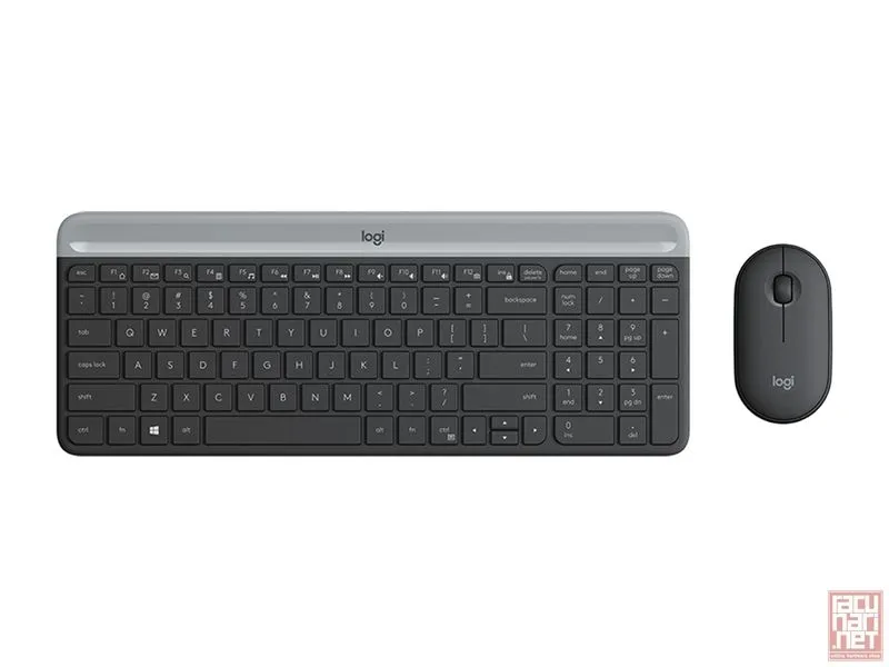 Logitech Wireless Combo MK470, slim keyboard, optical mouse, USB receiver, graphite, YU