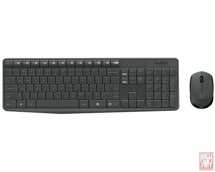 Logitech Wireless MK235, Wireless Mouse & Keyboard, US, USB, gray