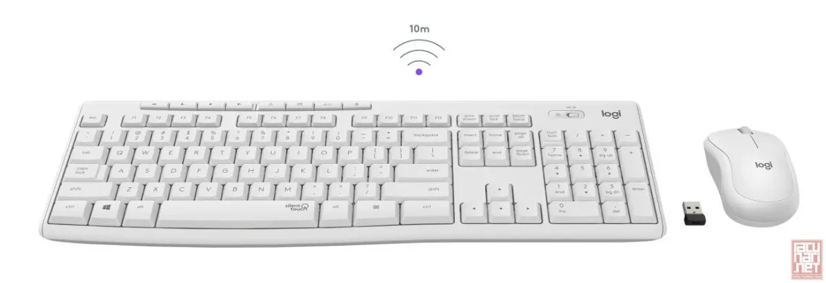 Logitech Wireless MK295, Wireless Mouse & Keyboard, US, white