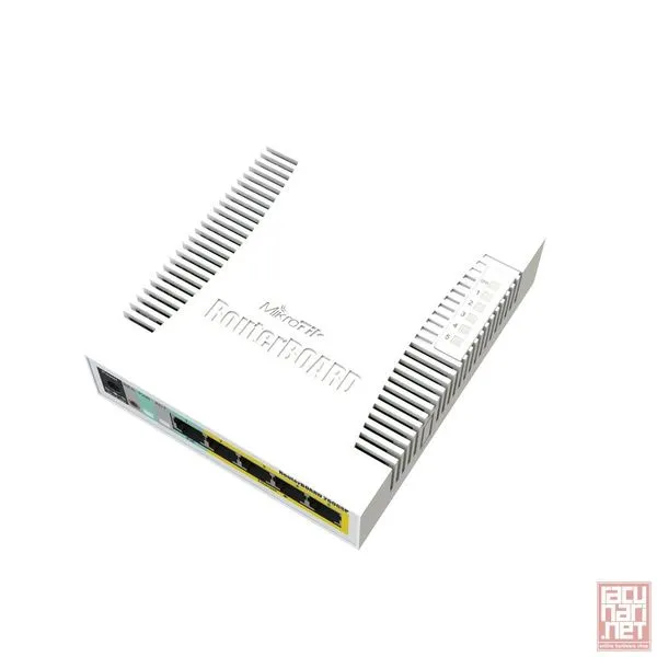 MikroTik RB260GSP (CSS106-1G-4P-1S), PoE Smart switch, 5xGigabit ports, 1xGigabit SFP, MikroTik SwOS