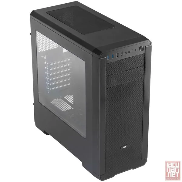 MS Fighter V305, ATX, no PSU, 2x5.25", 2x3.5", 5x2.5", transparent side