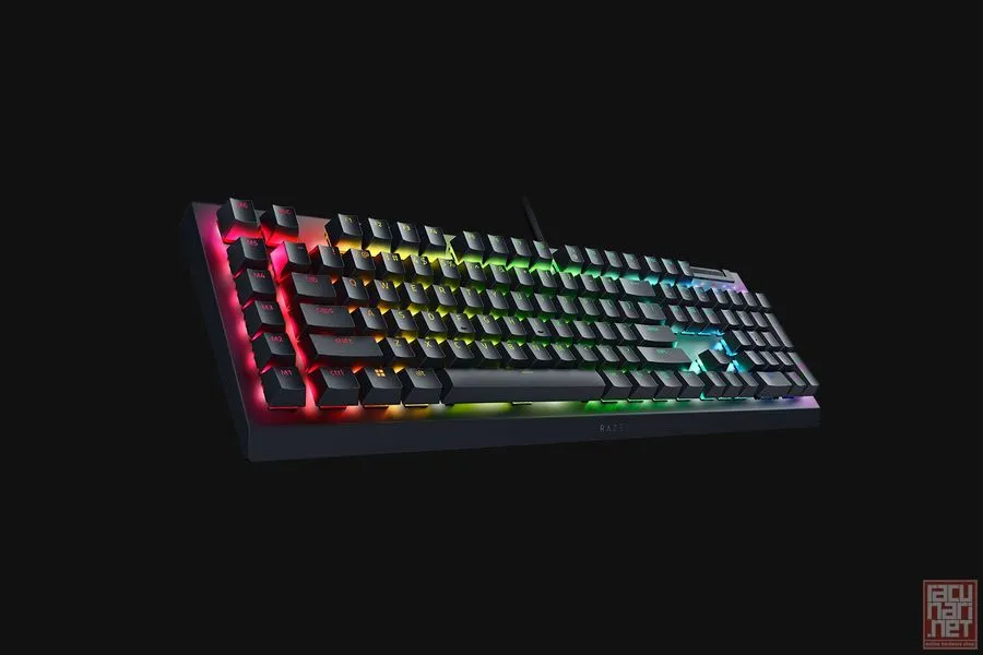 Razer BlackWidow V4 X - Mechanical Gaming Keyboard (Yellow Switch), US, Black (RZ03-04701900-R3U1)