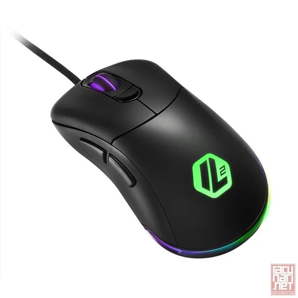 Sharkoon Light2 100, PixArt 3325 optical sensor with 200-5000 DPI/CPI, RGB illumination, 120x66x42mm, 78g weight