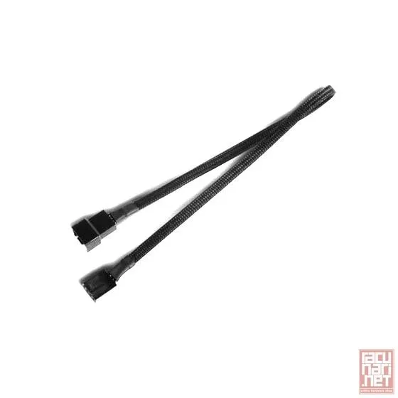 SilverStone CPF03B, PWM fan power extension cable, black, sleeved