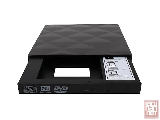 SilverStone Treasure TS06B, Interchangeable 12,7mm notebook optical drive slot to 2.5" SATA SSD or HDD + USB external slim 12,7mm ODD enclosure