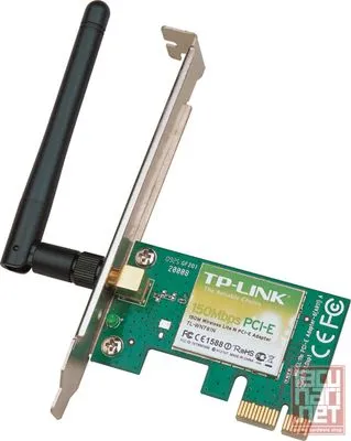 TP-LINK TL-WN781ND, 150Mbps Wireless N PCI-ex Adapter, 802.11b/g/n, 2dBi
