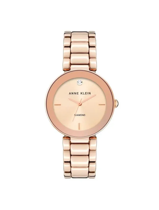 Anne klein ak/1362rgrg diamond dial