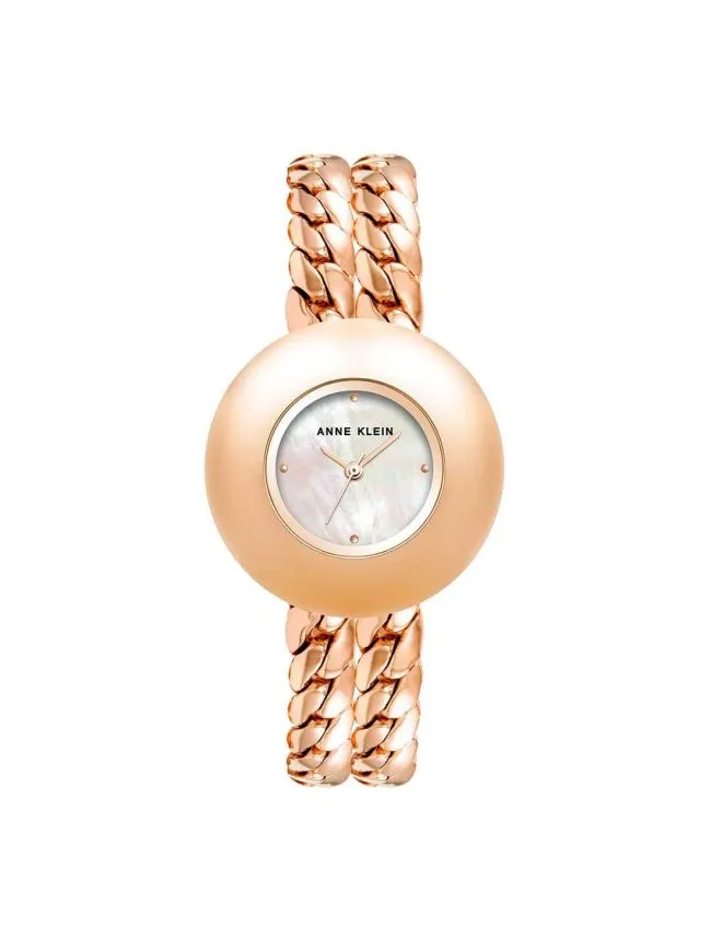 Anne klein ak/4100mprg chain bracelet watch