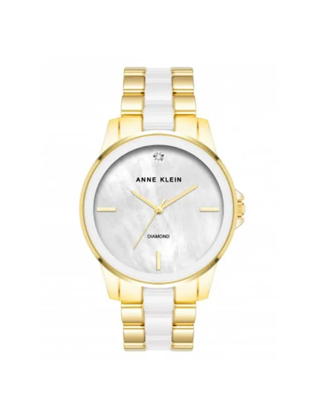 Anne klein ak/4120wtgb diamond ceramic