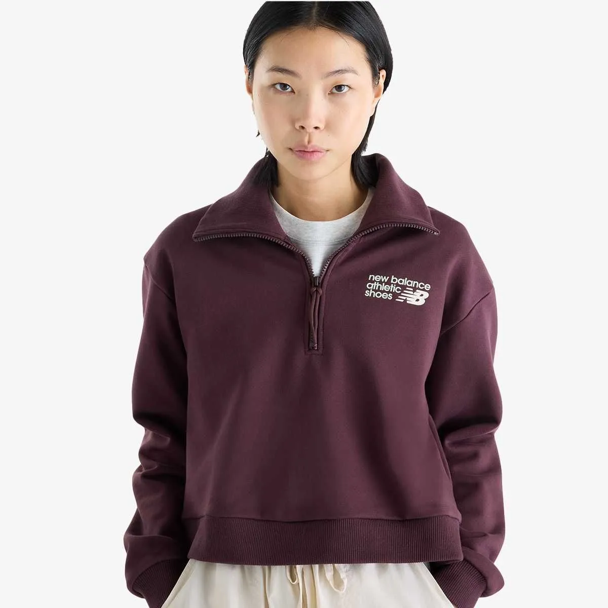 Athletics premium logo oversized half zi